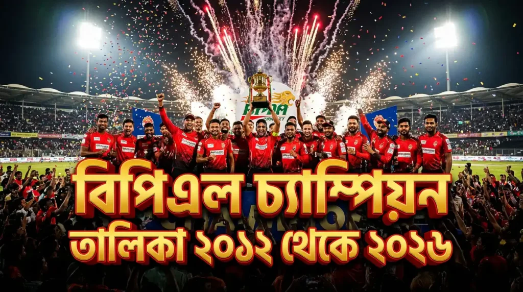 বিপিএল চ্যাম্পিয়ন তালিকা ২০১২ থেকে ২০২৬