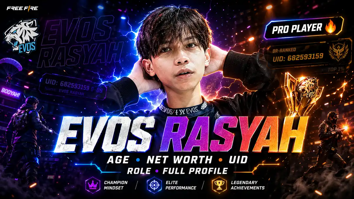 EVOS Rasyah (Rasyah Rasyid) Age, Net Worth, UID, Role & Full Profile