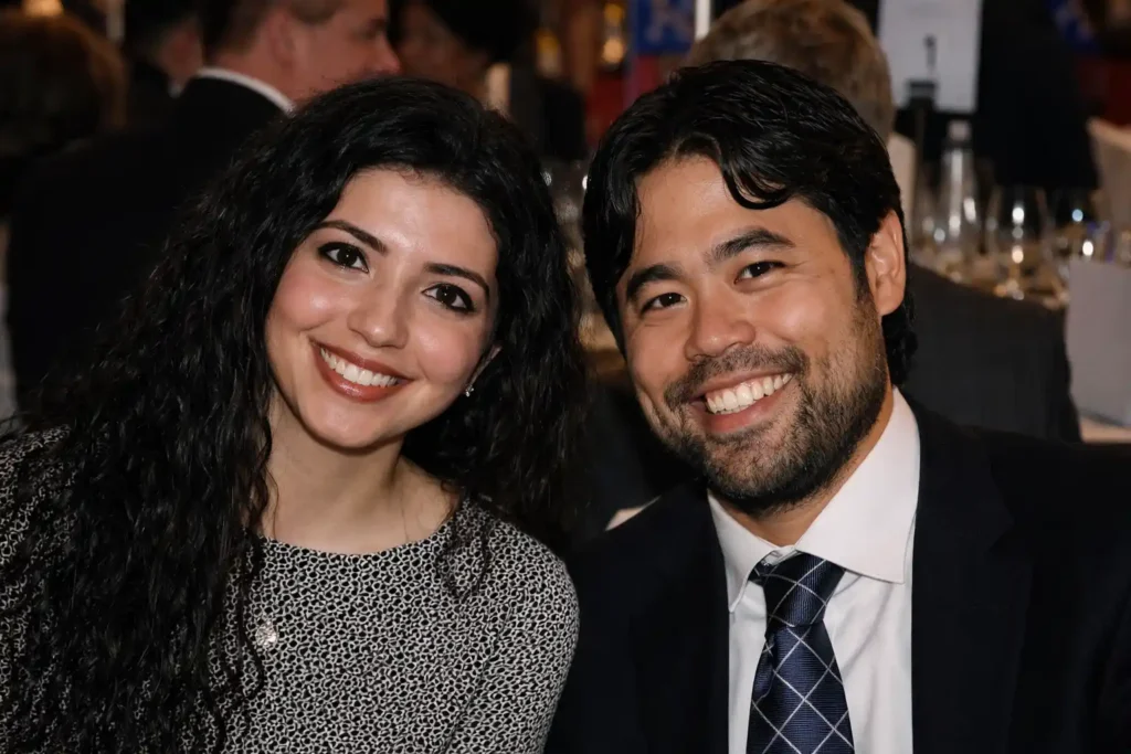 Hikaru Nakamura with wife
