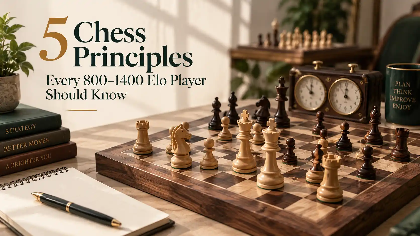 5 Chess Principles Every 800–1400 Elo Player Should Know