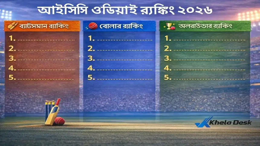 আইসিসি ওডিআই ব্যাটিং বোলিং ও অলরাউন্ডার রাঙ্কিং