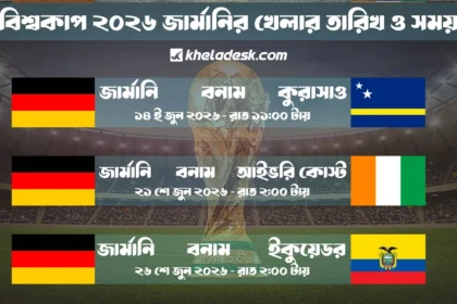 জার্মানির খেলার সময়সূচী বিশ্বকাপ ২০২৬