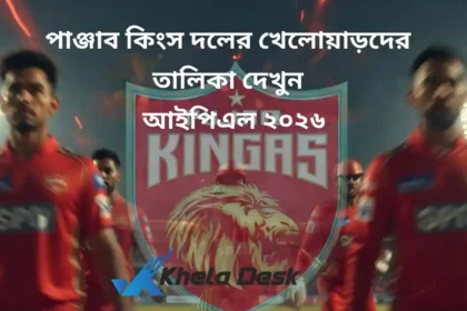 পাঞ্জাব কিংস দলের খেলোয়াড়দের তালিকা দেখুন ২০২৬
