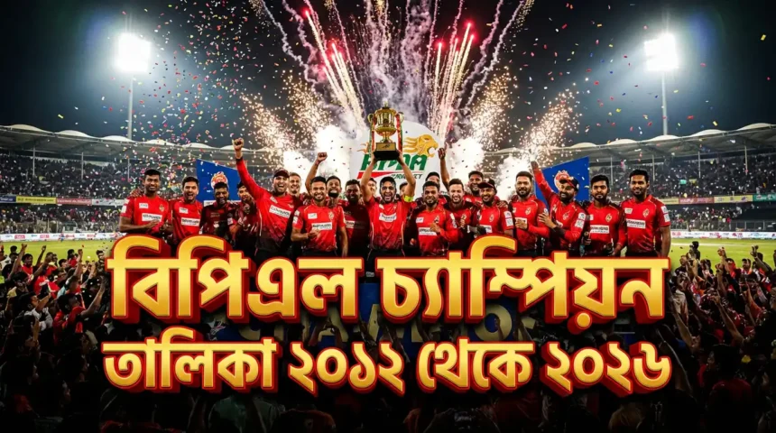 বিপিএল চ্যাম্পিয়ন তালিকা ২০১২ থেকে ২০২৬