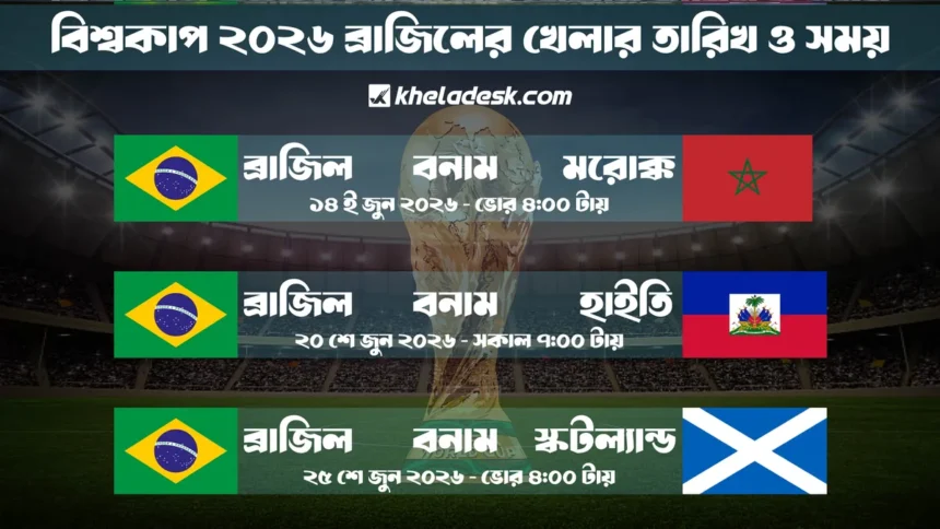 ব্রাজিলের খেলা কবে ফিফা বিশ্বকাপ ২০২৬