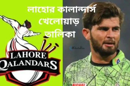 লাহোর কালান্দার্স খেলোয়াড় ২০২৬ তালিকা