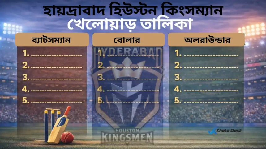 হায়দ্রাবাদ হিউস্টন কিংসম্যান খেলোয়াড় ২০২৬ তালিকা (পিএসএল ২০২৬)