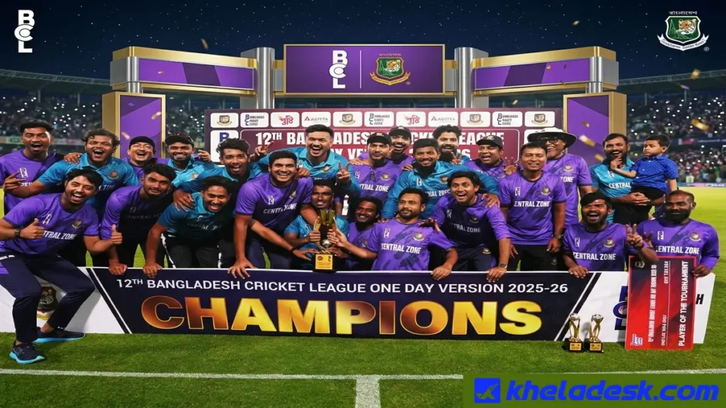 বিসিএল ২০২৬ ওয়ানডে ফাইনাল চ্যাম্পিয়ন: মধ্যাঞ্চলের দুর্দান্ত শিরোপা জয়