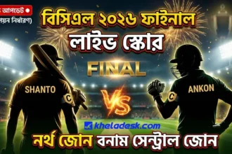 বিসিএল ২০২৬ ফাইনাল লাইভ স্কোর