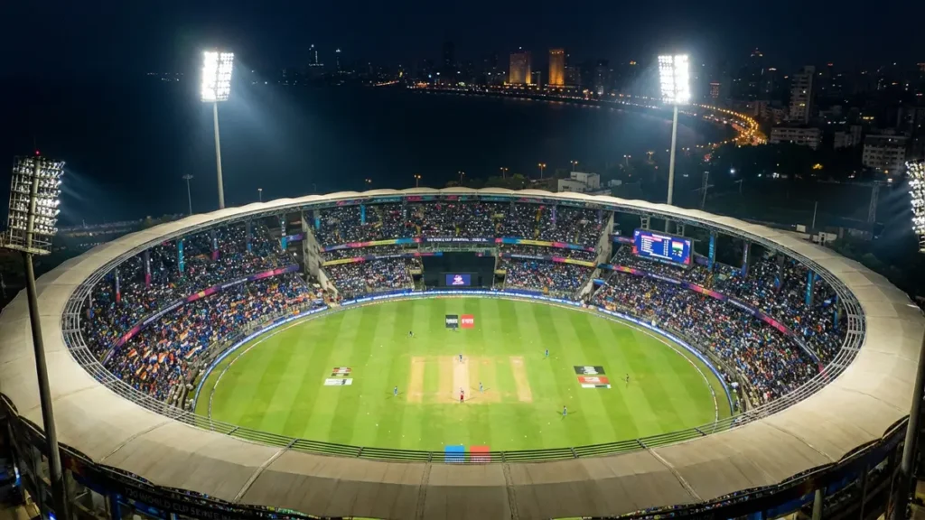 “টি২০ বিশ্বকাপ সেমিফাইনালের ভেন্যু ওয়াংখেড়ে স্টেডিয়াম, মুম্বাই”