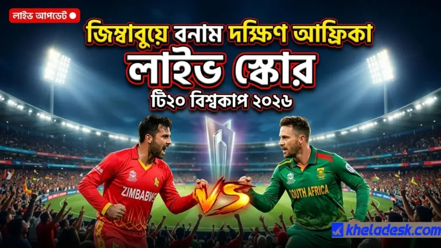 “জিম্বাবুয়ে বনাম দক্ষিণ আফ্রিকা লাইভ স্কোর টি২০ বিশ্বকাপ ২০২৬ ক্রিকেট ম্যাচ আপডেট”