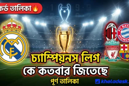 চ্যাম্পিয়নস লিগ কে কতবার জিতেছে