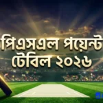 পিএসএল পয়েন্ট টেবিল ২০২৬