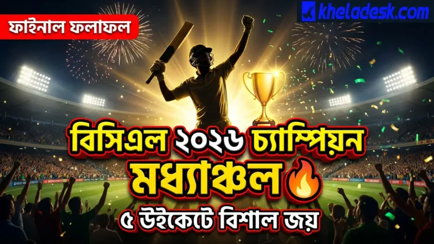 বিসিএল ২০২৬ ফাইনাল চ্যাম্পিয়ন কে? ৫ উইকেটে বিশাল জয় মধ্যাঞ্চল