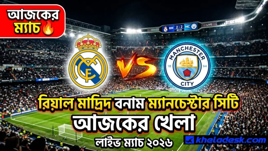 রিয়াল মাদ্রিদ বনাম ম্যান সিটি আজকের খেলা