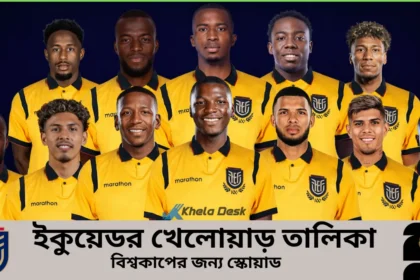 ইকুয়েডর খেলোয়াড় তালিকা ২০২৬ বিশ্বকাপের জন্য স্কোয়াড