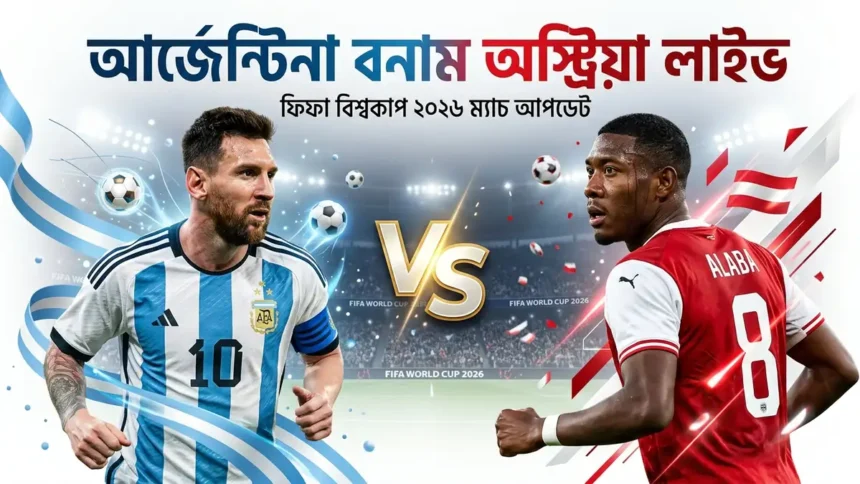 আর্জেন্টিনা বনাম অস্ট্রিয়া লাইভ ফিফা বিশ্বকাপ ২০২৬ ম্যাচ আপডেট