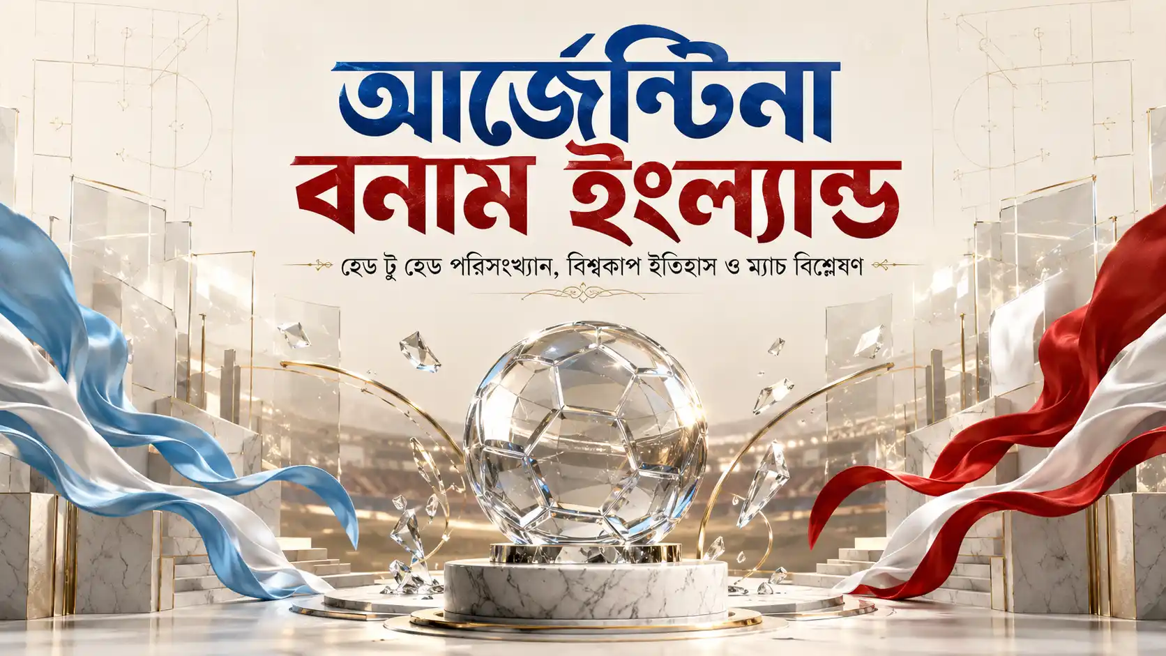 আর্জেন্টিনা বনাম ইংল্যান্ড হেড টু হেড পরিসংখ্যান সম্পূর্ণ মুখোমুখি রেকর্ড, বিশ্বকাপ ইতিহাস, উল্লেখযোগ্য ম্যাচ ও বিশ্লেষণ