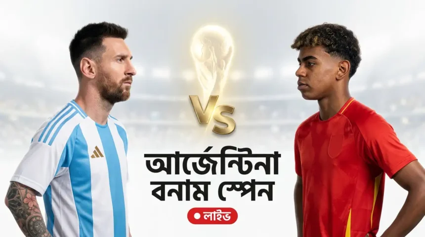 আর্জেন্টিনা বনাম স্পেন লাইভ