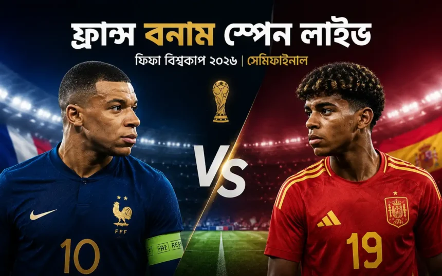 ফ্রান্স বনাম স্পেন লাইভ বিশ্বকাপ ২০২৬